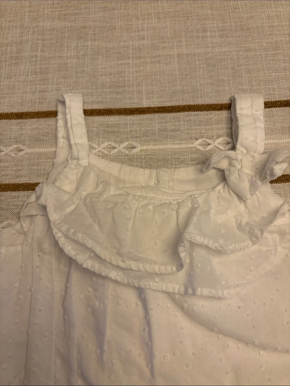 Gymboree White Ruffled Cotton Sundress